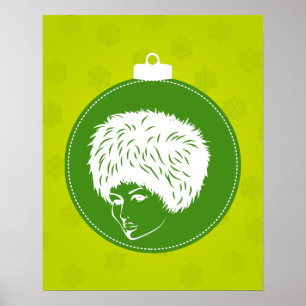 Modish Lime Christmas Poster