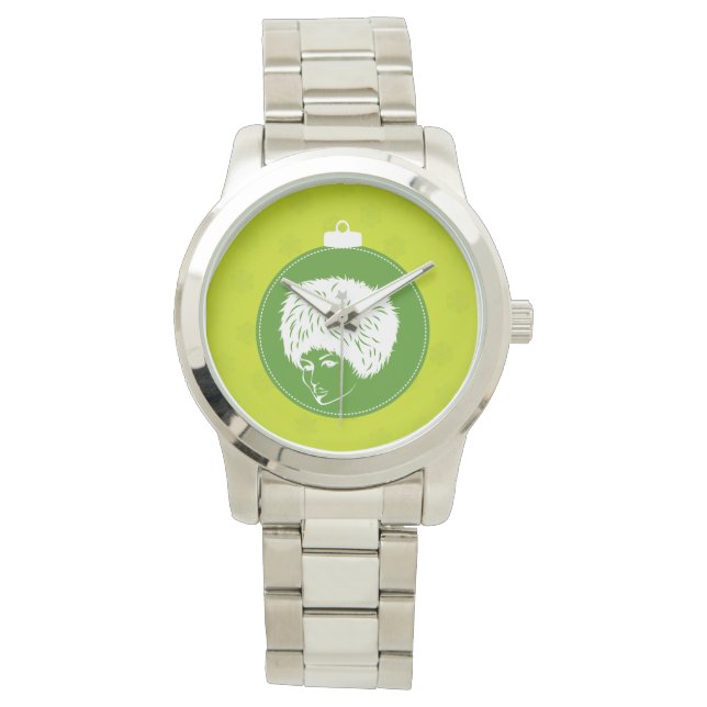 Modish Lime Christmas Watch (Front)