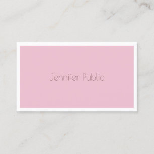 Modish Rose Color Sophisticated Template Modern Business Card