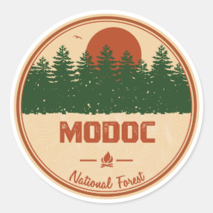 Modoc National Forest Classic Round Sticker