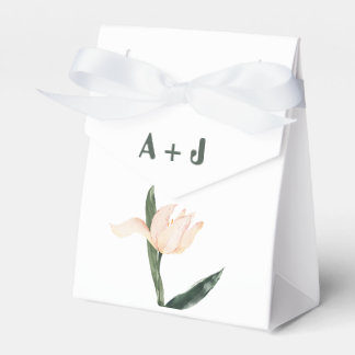 Modren blush pink floral favour box