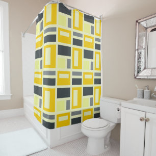 MODRIAN-INSPIRED SHOWER CURTAIN