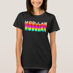 Modular  80s Retro Analogue Synthwave Modular Synt T-Shirt