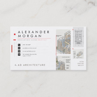 Modular Grid System Architect Business Card