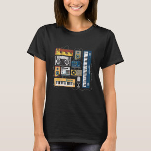 Modular Synthesizer Dj Mixing Desk Synth  Vintage  T-Shirt