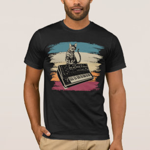 Modular Synthesizer Electronic Music Analogue Cat T-Shirt