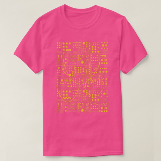 Modular synthesizer eurorack synth  T-Shirt (Design Front)