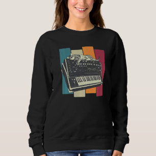 Modular Synthesizer Keyboard Synth Cat Sweatshirt