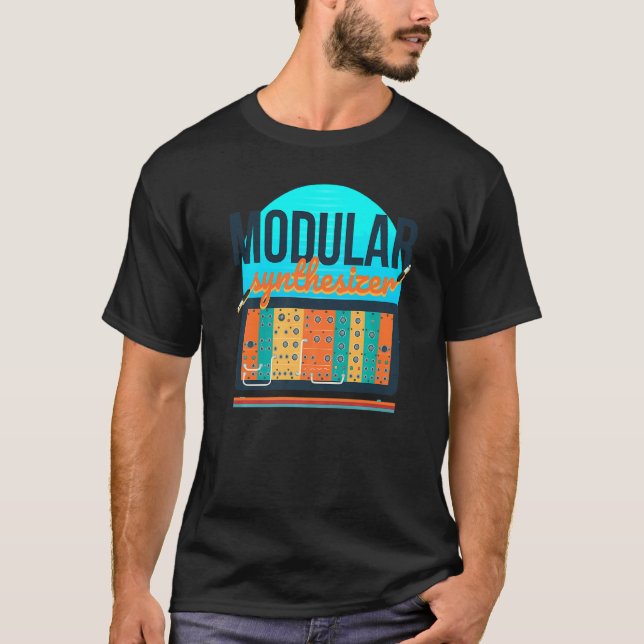 Modular Synthesizer  Synthwave 80s Synth Synthesiz T-Shirt (Front)