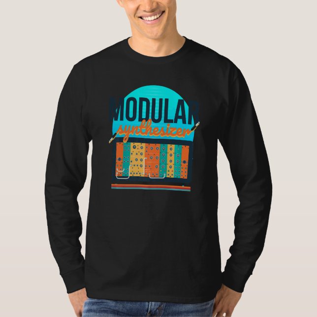 Modular Synthesizer  Synthwave 80s Synth Synthesiz T-Shirt (Front)