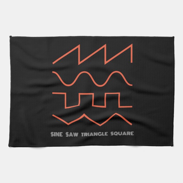 Modular Synthesizer Waveform Synth Analogue Tea Towel (Horizontal)