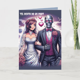 Moe Female Chatbot Robot Wedding Halloween Gothic Holiday Card