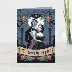 Moe Female Chatbot Robot Wedding Halloween Gothic Holiday Card
