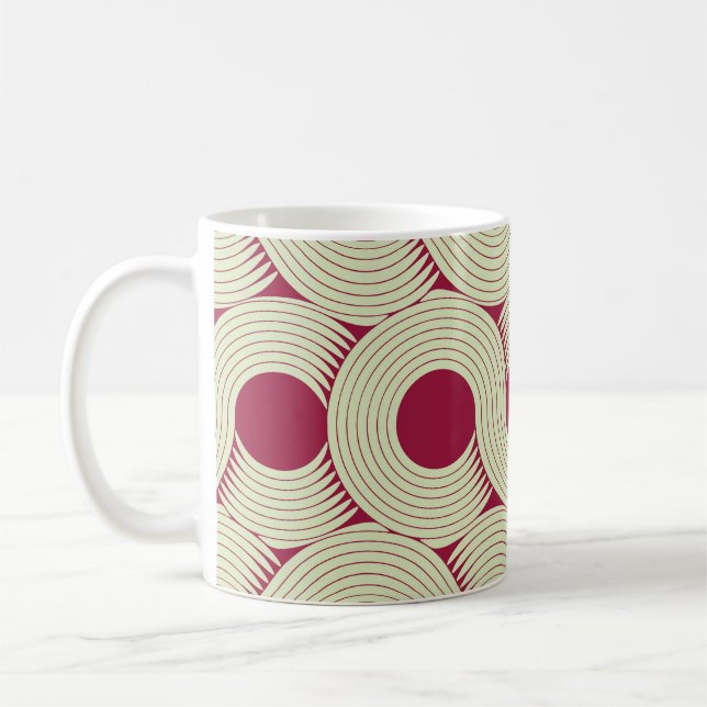 Moebius Stripe: Infinite Red-Green Tile Coffee Mug (Left)
