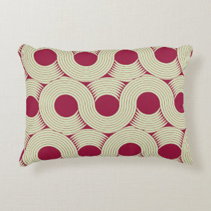 Moebius Stripe: Infinite Red-Green Tile Decorative Cushion