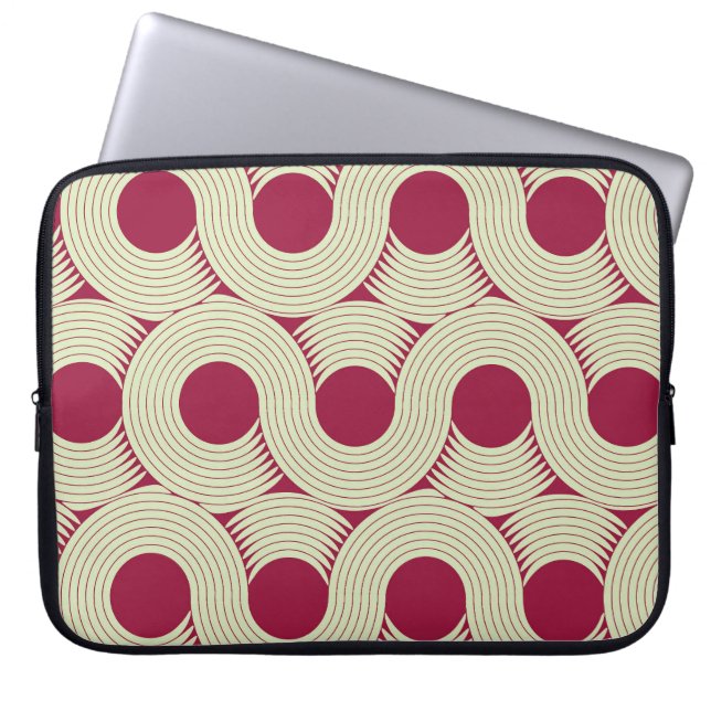 Moebius Stripe: Infinite Red-Green Tile Laptop Sleeve (Front)