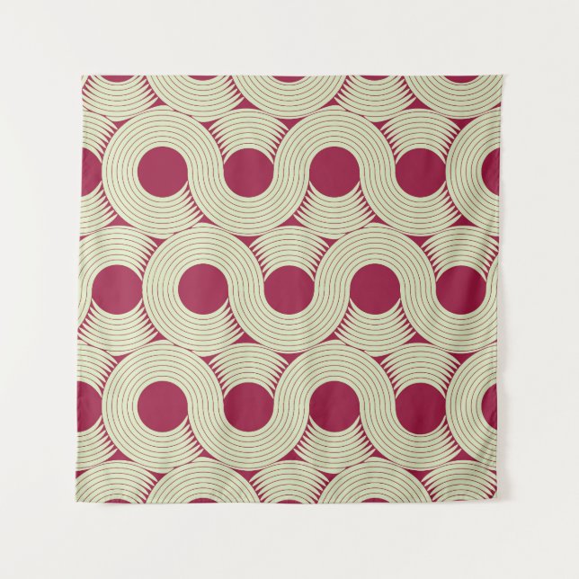 Moebius Stripe: Infinite Red-Green Tile Tapestry (Front)