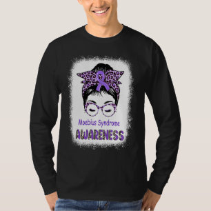Moebius Syndrome Awareness Purple Messy Bun Moebiu T-Shirt