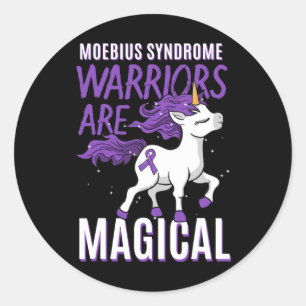 Moebius Syndrome Warrior Unicorn Mobius Facial Par Classic Round Sticker