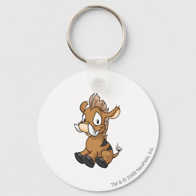 Moehog Brown Key Ring (Front)