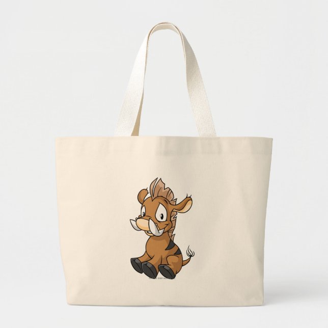 Moehog Brown Large Tote Bag (Front)