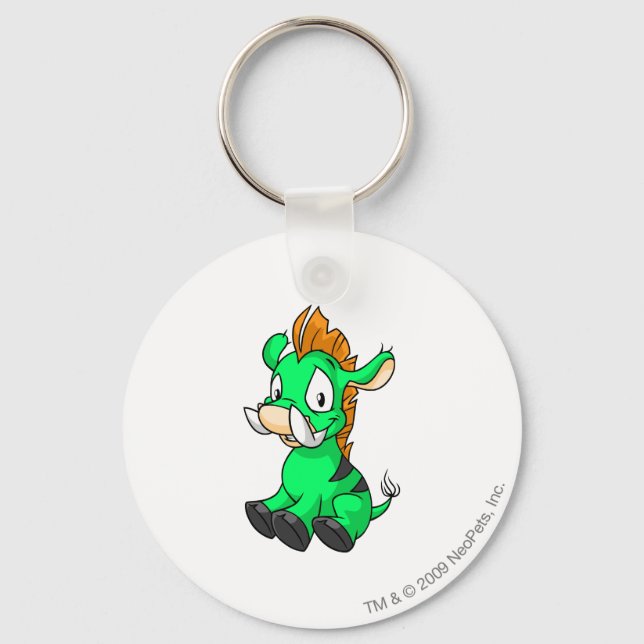 Moehog Green Key Ring (Front)