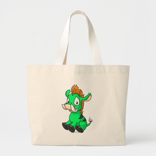 Moehog Green Large Tote Bag (Front)