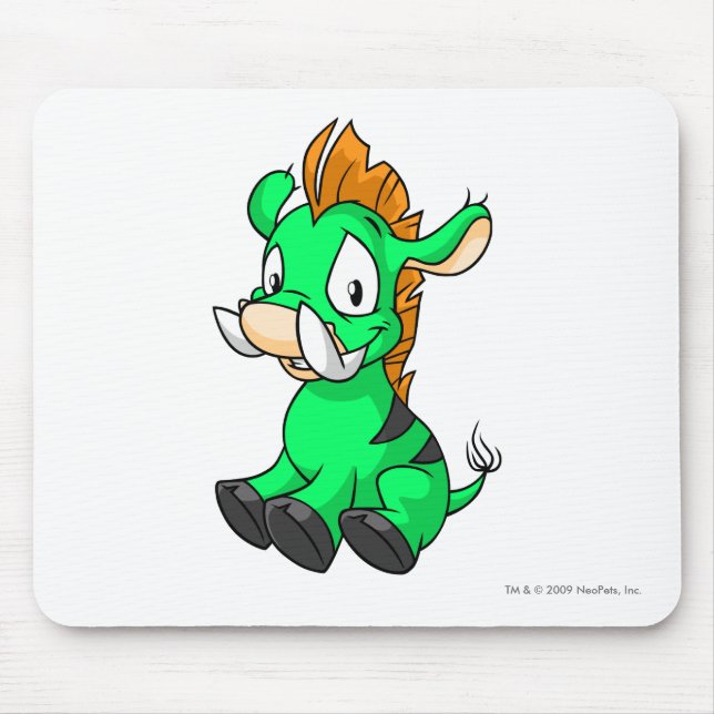 Moehog Green Mouse Mat (Front)