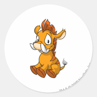 Moehog Orange Classic Round Sticker