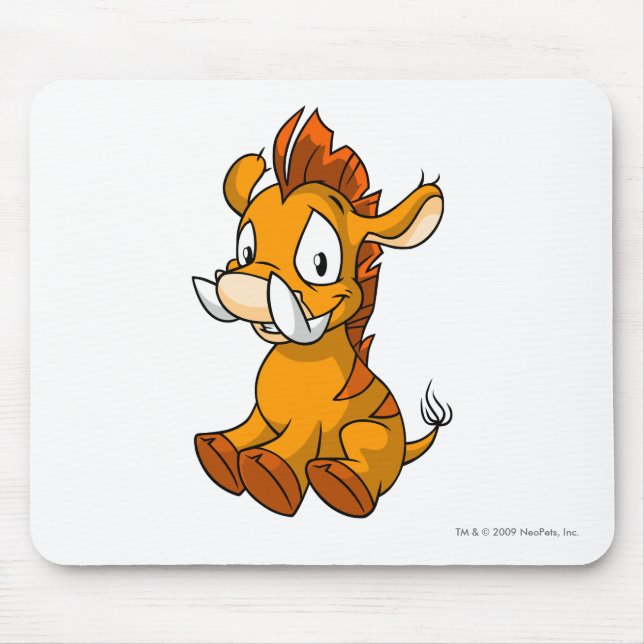 Moehog Orange Mouse Mat (Front)