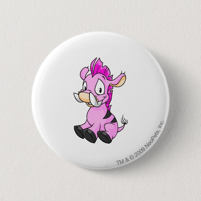 Moehog Pink 6 Cm Round Badge (Front)