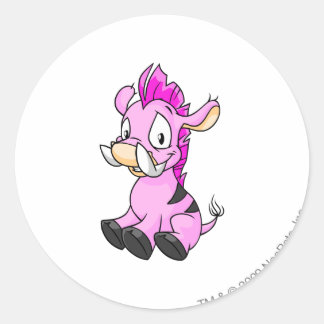 Moehog Pink Classic Round Sticker