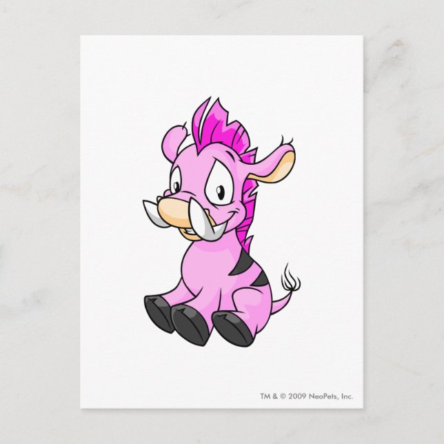 Moehog Pink Postcard (Front)
