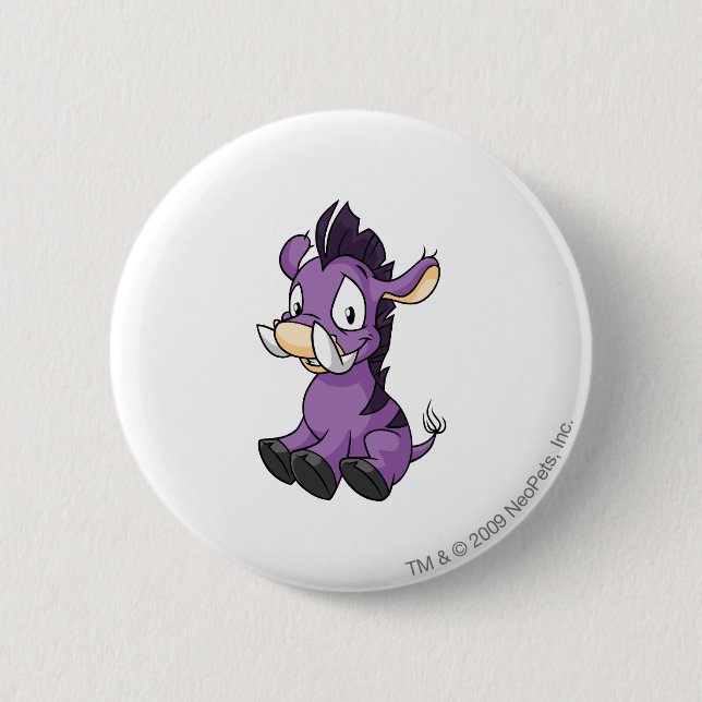 Moehog Purple 6 Cm Round Badge (Front)