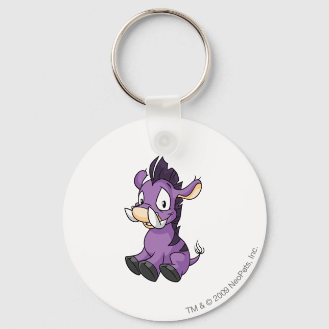 Moehog Purple Key Ring (Front)