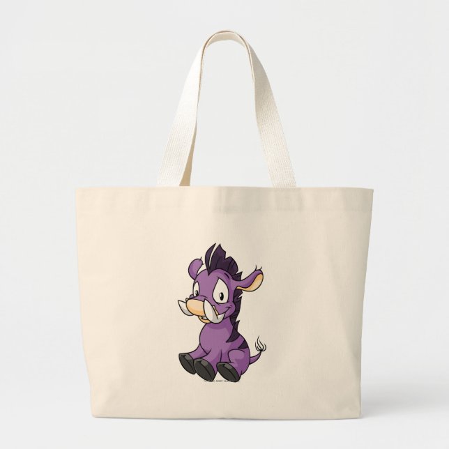 Moehog Purple Large Tote Bag (Front)