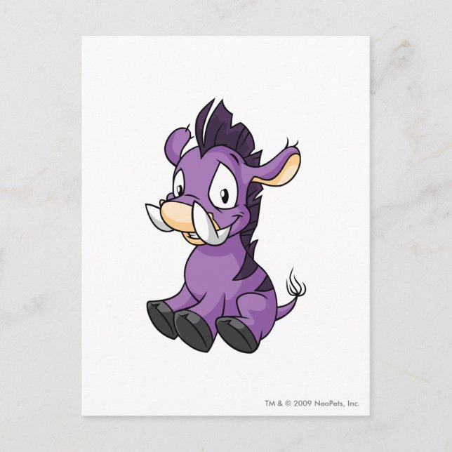 Moehog Purple Postcard (Front)