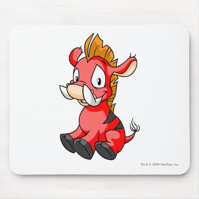 Moehog Red Mouse Mat (Front)