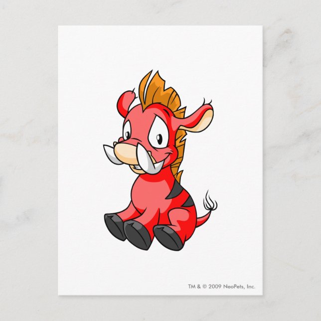 Moehog Red Postcard (Front)
