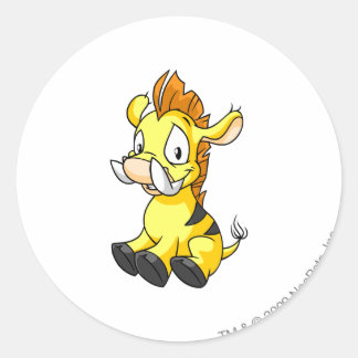 Moehog Yellow Classic Round Sticker