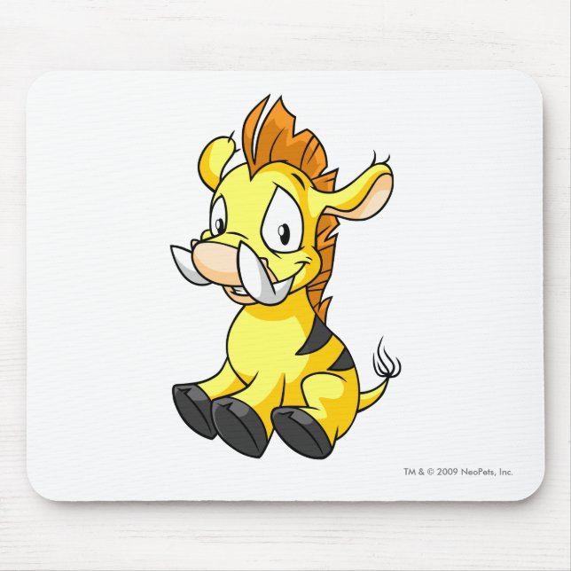 Moehog Yellow Mouse Mat (Front)