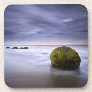 Moeraki Boulders Sunrise Seascape Coaster