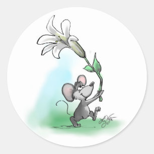 Moe's Easter Lily Classic Round Sticker