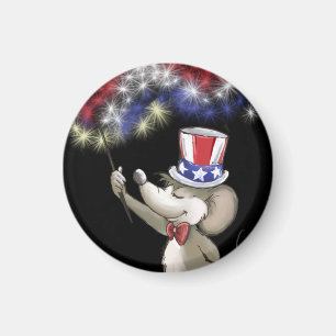 Moe's Happy 4th Of July Night Celebration Portrait Magnet