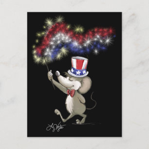 Moe's Happy 4th of July Night Celebration Postcard