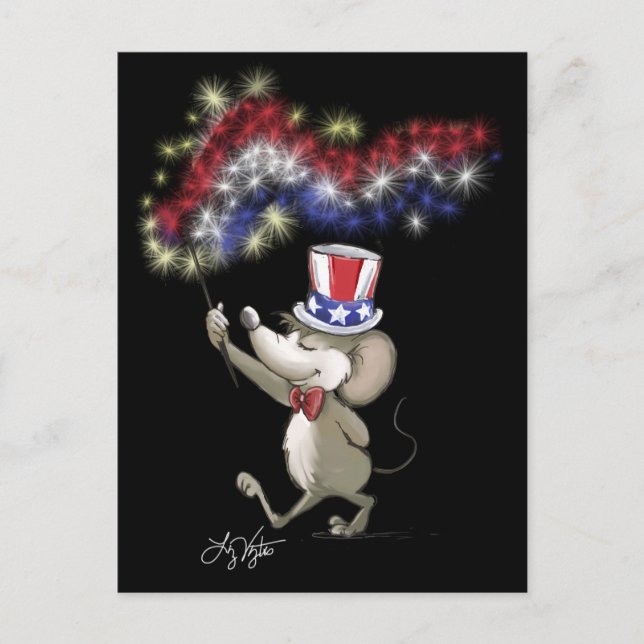 Moe's Happy 4th of July Night Celebration Postcard (Front)