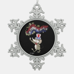 Moe's Happy 4th Of July Snowflake Ornament