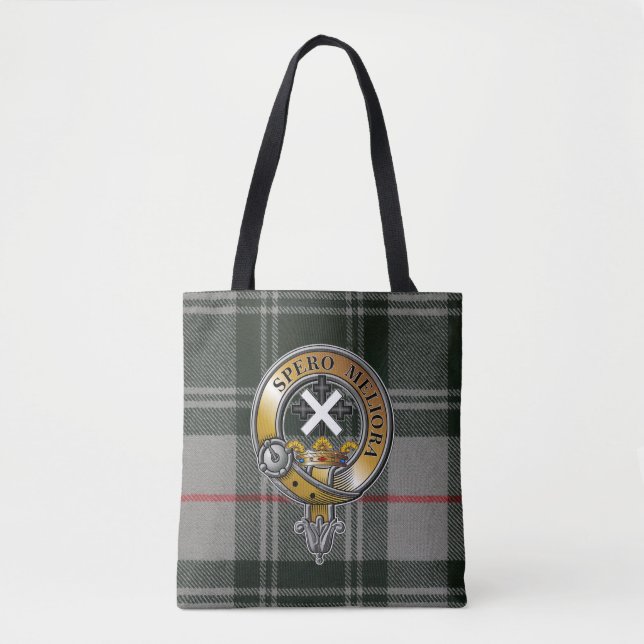 Moffat Tartan & Badge Tote Bag (Front)