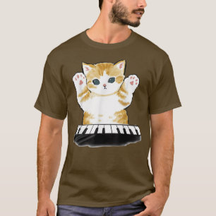 mofu sand cat piano Funny  T-Shirt