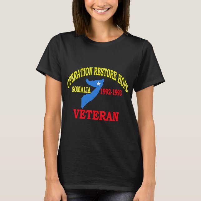 Mogadishu Somalia Veteran Operation T-Shirt (Front)
